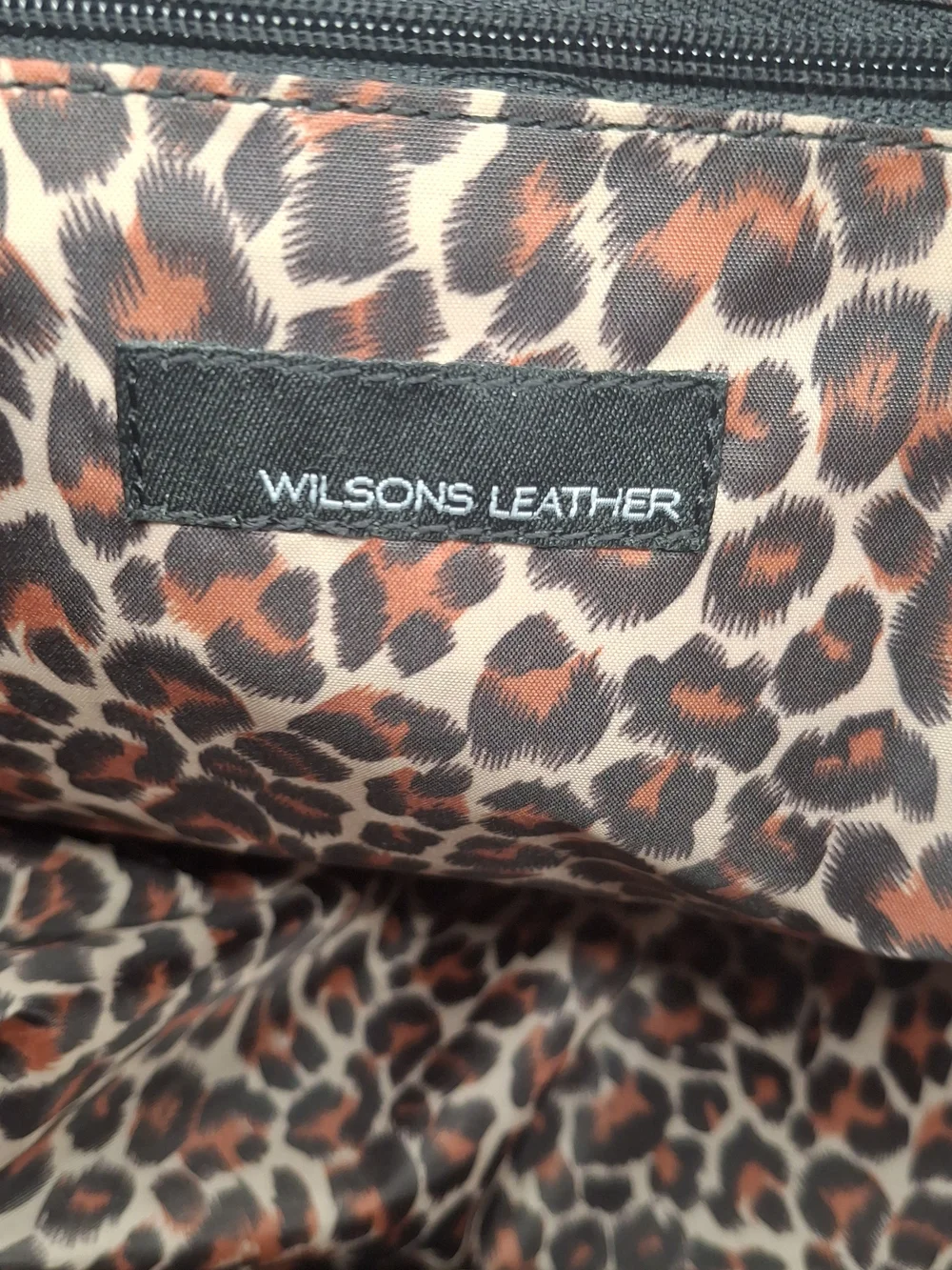 Wilsons Leather Black Laptop Tote with Contrast Stitching